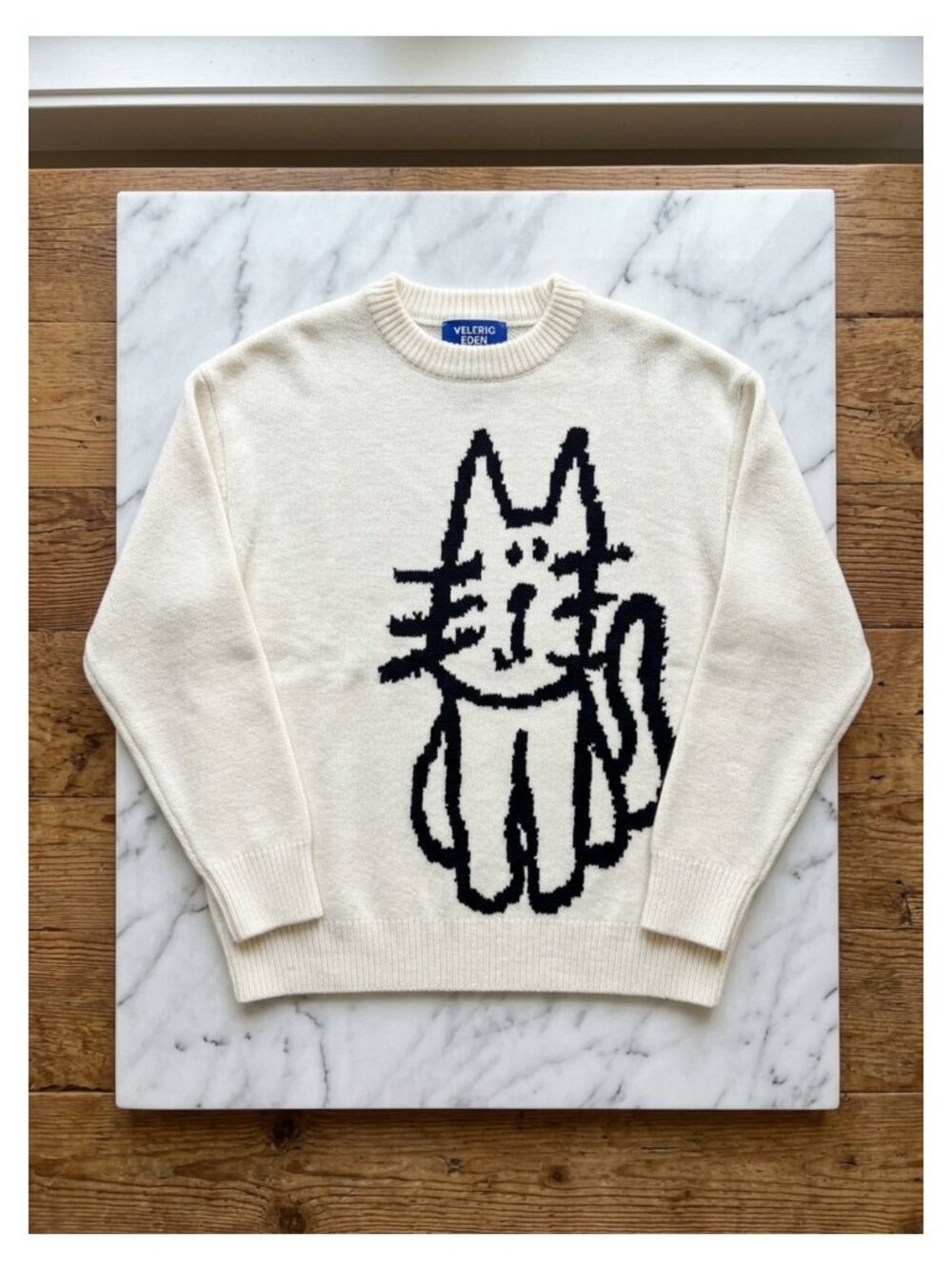 Women's Oversized Cat Graphic Pullover Sweater Fall Winter
